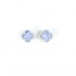 Natural Blue lace agate 12mm Clover Earrings