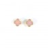 Pink Turquoise 12mm Clover Earrings