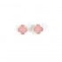 Pink Turquoise 12mm Clover Earrings