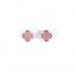 Natural Rhodonite 12mm Clover Earrings