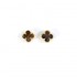 Natural Tiger Eye 12mm Clover Earrings