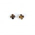 Natural Tiger Eye 12mm Clover Earrings