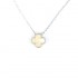 Natural Yellow Mother Of Pearl 15mm Clover Neaklace