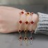 Natural Carnelian Clover Bracelet