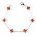 Natural Carnelian Clover Bracelet