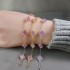 Natural Pink Mother Of Pearl Clover Bracelet