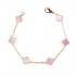 Natural Pink Mother Of Pearl Clover Bracelet