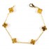 Natural Tiger Eye Clover Bracelet