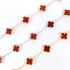 Natural Carnelian 15mm Big Clover Bracelet