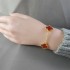 Natural Carnelian 15mm Big Clover Bracelet