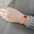 Natural Carnelian 15mm Big Clover Bracelet