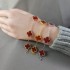 Natural Carnelian 15mm Big Clover Bracelet