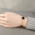 Natural Black Onyx 15mm Big Clover Bracelet