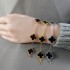 Natural Gray Mother Of Pearl 15mm Big Clover Bracelet