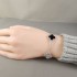 Natural Black Onyx&CZ 15mm Big Clover Bracelet