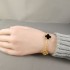 Natural Black Onyx&CZ 15mm Big Clover Bracelet