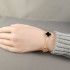 Natural Black Onyx&CZ 15mm Big Clover Bracelet