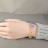 Natural Blue lace agate&CZ 15mm Big Clover Bracelet