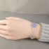 Natural Blue lace agate&CZ 15mm Big Clover Bracelet