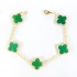 Natural Chrysoprase 15mm Big Clover Bracelet