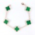 Natural Chrysoprase 15mm Big Clover Bracelet