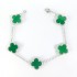 Natural Chrysoprase 15mm Big Clover Bracelet