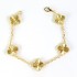 Classic Gold 15mm Big Clover Bracelet