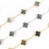 Natural Gray Mother Of Pearl 15mm Big Clover Bracelet