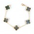 Natural Gray Mother Of Pearl 15mm Big Clover Bracelet