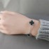 Natural Gray Mother Of Pearl 15mm Big Clover Bracelet