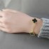 Natural Gray Mother Of Pearl 15mm Big Clover Bracelet