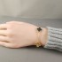 Natural Gray Mother Of Pearl&Classic Gold 15mm Big Clover Bracelet