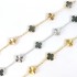 Natural Gray Mother Of Pearl&Classic Gold 15mm Big Clover Bracelet