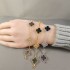 Natural Gray Mother Of Pearl&CZ 15mm Big Clover Bracelet