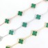 Natural Malachite 15mm Big Clover Bracelet