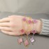 Natural Pink Mother Of Pearl 15mm Big Clover Bracelet