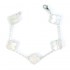 Natural White Mother Of Pearl 15mm Big Clover Bracelet