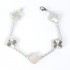 Natural White Mother Of Pearl&Classic Gold 15mm Big Clover Bracelet