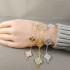 Natural White Mother Of Pearl&Classic Gold 15mm Big Clover Bracelet