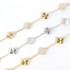 Natural White Mother Of Pearl&Classic Gold 15mm Big Clover Bracelet