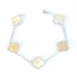 Natural Yellow Mother Of Pearl 15mm Big Clover Bracelet