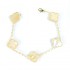 Natural Yellow Mother Of Pearl 15mm Big Clover Bracelet