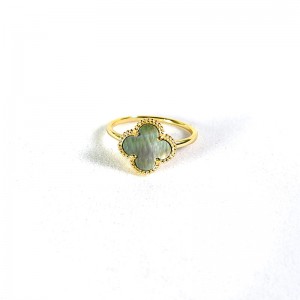 Natural Gray Mother Of Pearl Ring