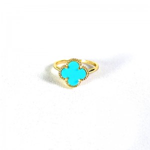 Created Sky Blue Turquoise Ring