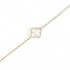 Natural White Mother Of Pearl Clover Bracelet with Zircon Diamond