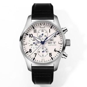 IWC Pilot's Watch Chronograph ,White, Stainless steel Case