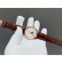 Patek Philippe's Calendar Watch,Rose Gold Bezel,on Brown Leather Strap