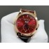 Patek Philippe's Calendar Watch,Red Dial on Brown Leather Strap