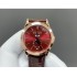 Patek Philippe's Calendar Watch,Red Dial on Brown Leather Strap