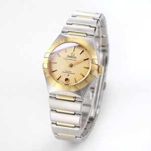 Omega Constellation 29mm Women's Watch, Yellow Dial